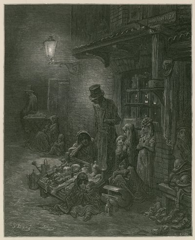 Slums in London von Gustave Dore